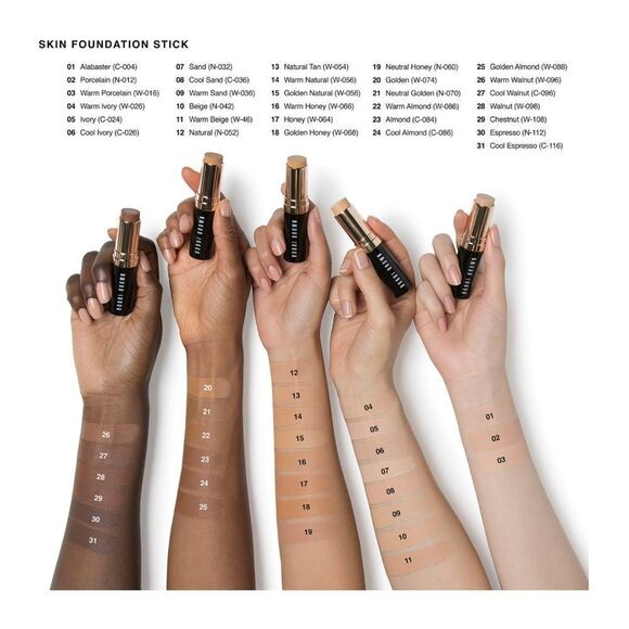 HONEY W064-BOBBI BROWN SKIN FOUNDATION STICK - Picture 3 of 5